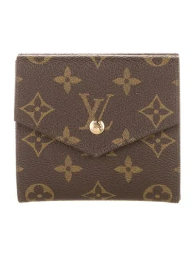 Pre-owned Louis Vuitton Vintage 1991 Compact Wallet In Brown