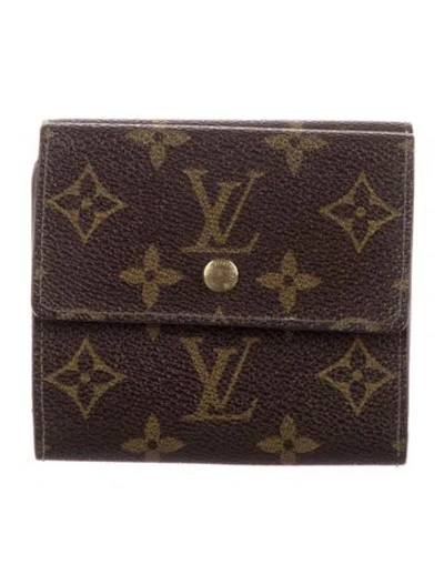Pre-owned Louis Vuitton Vintage 1992 Elise Wallet In Brown