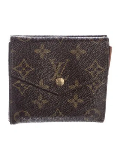 Pre-owned Louis Vuitton Vintage 1992 Elise Wallet In Brown