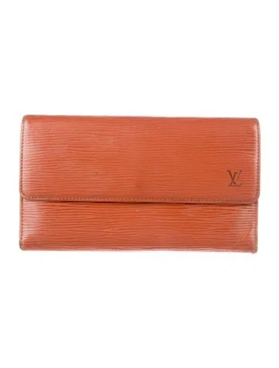 Pre-owned Louis Vuitton Vintage 1992 International Wallet In Brown