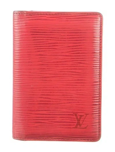 Pre-owned Louis Vuitton Vintage 1993 Card Holder In Red