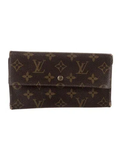 Pre-owned Louis Vuitton Vintage 1993 International Wallet In Brown