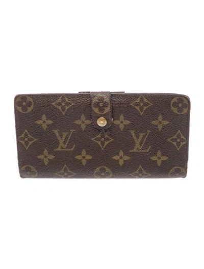 Pre-owned Louis Vuitton Vintage 1993 Viennois Wallet In Brown