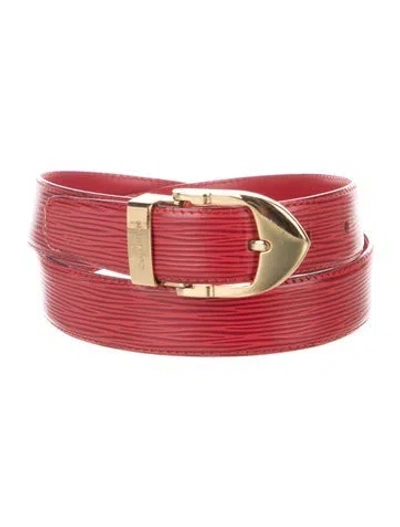 Pre-owned Louis Vuitton Vintage 1993 Waist Belt In Red