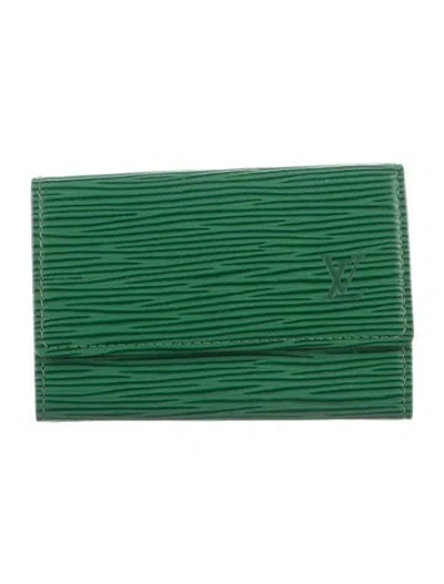 Pre-owned Louis Vuitton Vintage 1994 Card Holder In Green