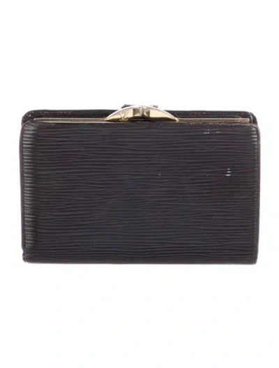 Pre-owned Louis Vuitton Vintage 1995 French Purse In Black