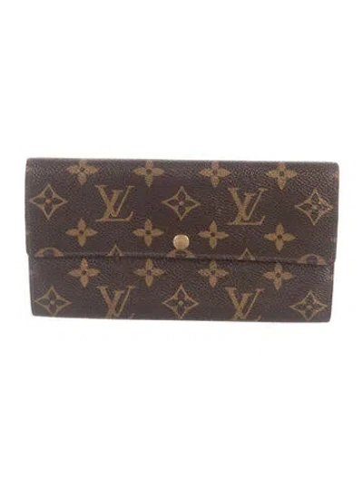 Pre-owned Louis Vuitton Vintage 1995 Sarah Wallet In Brown