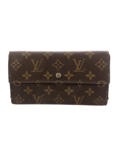 Pre-owned Louis Vuitton Vintage 1996 International Wallet In Brown