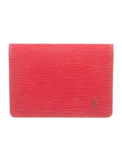 Pre-owned Louis Vuitton Vintage 1996 International Wallet In Red
