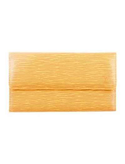 Pre-owned Louis Vuitton Vintage 1996 International Wallet In Yellow