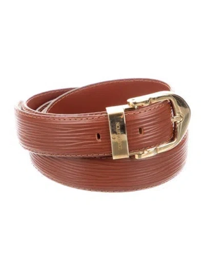 Pre-owned Louis Vuitton Vintage 1998 Belt Kit In Brown