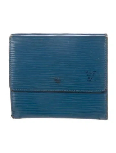 Pre-owned Louis Vuitton Vintage 1998 Elise Wallet In Blue