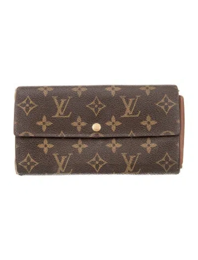 Pre-owned Louis Vuitton Vintage 1998 Sarah Wallet In Brown