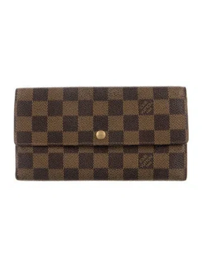 Pre-owned Louis Vuitton Vintage 1998 Sarah Wallet In Brown