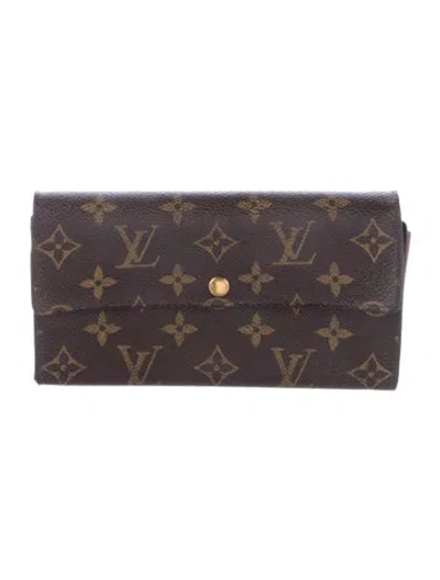 Pre-owned Louis Vuitton Vintage 1999 Sarah Wallet In Brown
