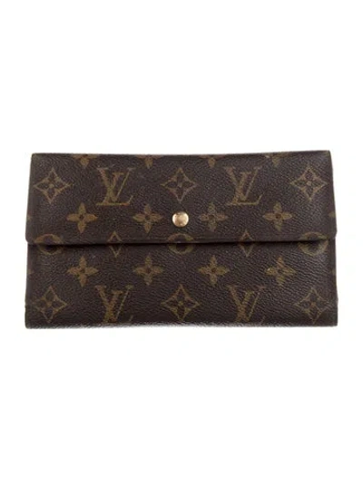 Pre-owned Louis Vuitton Vintage 1999 Sarah Wallet In Brown