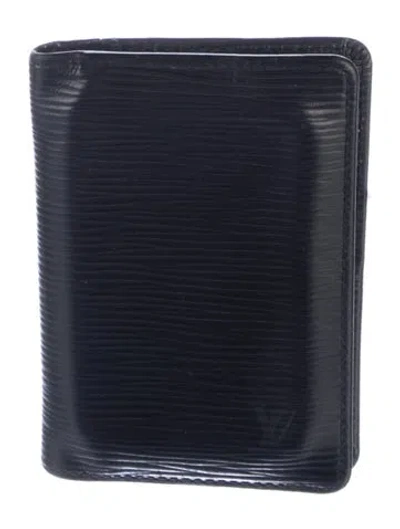 Pre-owned Louis Vuitton Vintage 2000 Bifold Wallet In Black