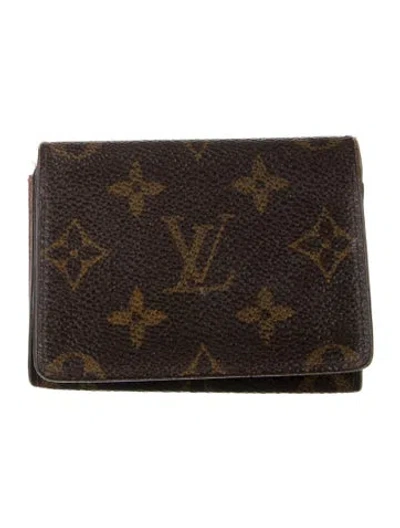 Pre-owned Louis Vuitton Vintage 2000 Card Case In Brown