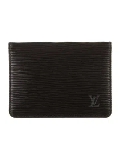 Pre-owned Louis Vuitton Vintage 2000 Card Holder In Black