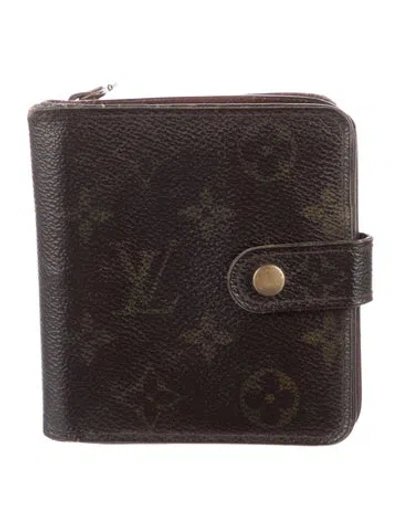 Pre-owned Louis Vuitton Vintage 2000 Compact Zippé Wallet In Brown