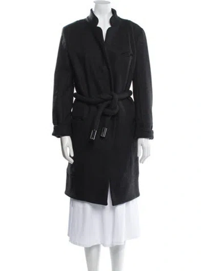 Pre-owned Louis Vuitton Vintage 2000's Faux Fur Coat In Gray