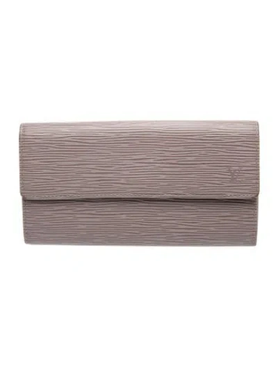 Pre-owned Louis Vuitton Vintage 2000 International Wallet In Gray