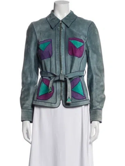 Pre-owned Louis Vuitton Vintage 2000's Jacket In Blue/purple