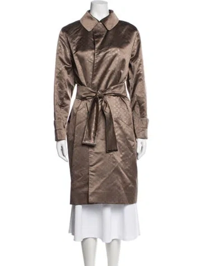 Pre-owned Louis Vuitton Vintage 2000 Trench Coat In Grey