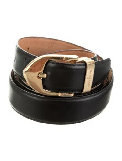 Pre-owned Louis Vuitton Vintage 2000 Waist Belt In Black
