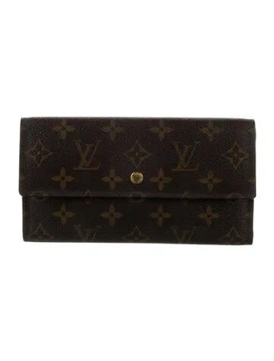 Pre-owned Louis Vuitton Vintage 2001 International Wallet In Brown