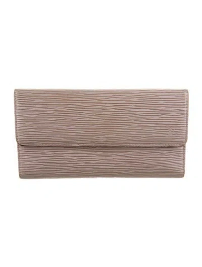 Pre-owned Louis Vuitton Vintage 2001 International Wallet In Gray