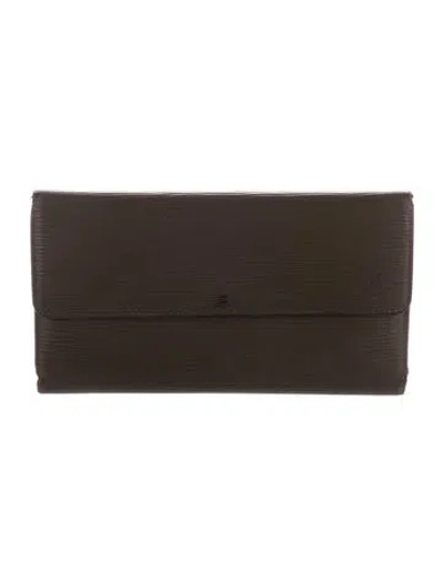 Pre-owned Louis Vuitton Vintage 2001 International Wallet In Grey