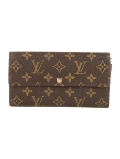 Pre-owned Louis Vuitton Vintage 2001 Sarah Wallet In Brown