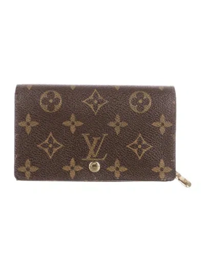 Pre-owned Louis Vuitton Vintage 2001 Trésor Wallet In Brown
