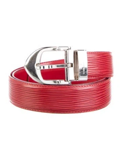 Pre-owned Louis Vuitton Vintage 2002 Belt In Red