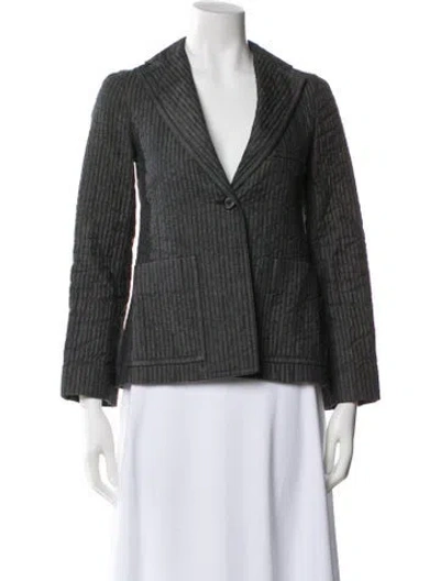 Pre-owned Louis Vuitton Vintage 2002 Blazer In Gray