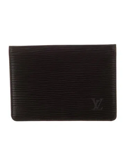 Pre-owned Louis Vuitton Vintage 2002 Card Case In Black