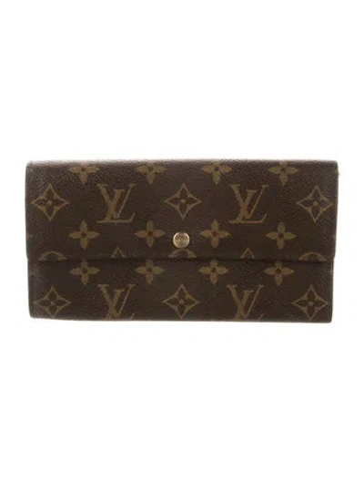 Pre-owned Louis Vuitton Vintage 2002 Porte Trésor International Wallet In Brown