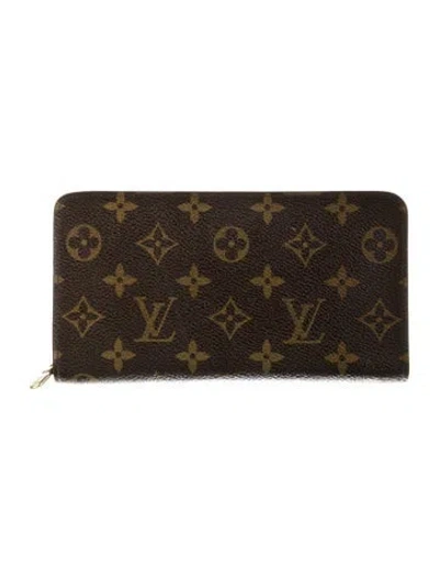 Pre-owned Louis Vuitton Vintage 2002 Zippy Compact Wallet In Brown