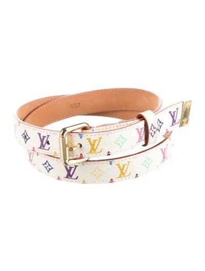 Pre-owned Louis Vuitton Vintage 2003 Belt In White