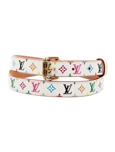 Pre-owned Louis Vuitton Vintage 2003 Belt In White