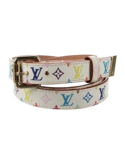 Pre-owned Louis Vuitton Vintage 2003 Belt In White