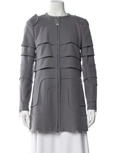 Pre-owned Louis Vuitton Vintage 2003 Coat In Gray