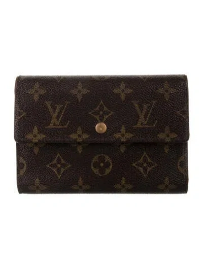 Pre-owned Louis Vuitton Vintage 2003 International Wallet In Brown