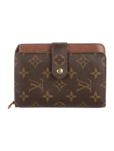 Pre-owned Louis Vuitton Vintage 2003 Porte-papier Zippé Wallet In Brown