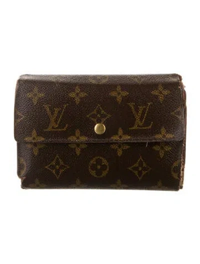 Pre-owned Louis Vuitton Vintage 2003 Porte-trésor Étui Papier Wallet In Brown