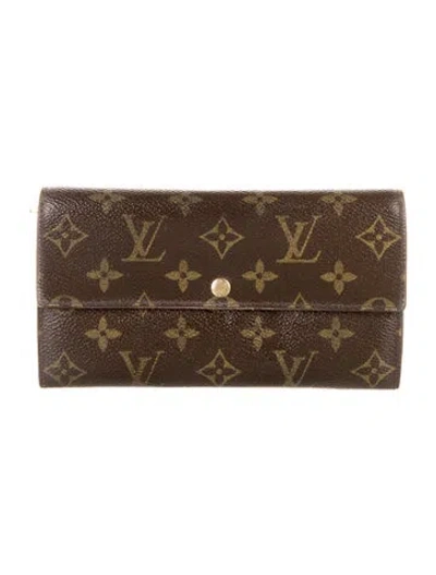 Pre-owned Louis Vuitton Vintage 2003 Sarah Wallet In Brown