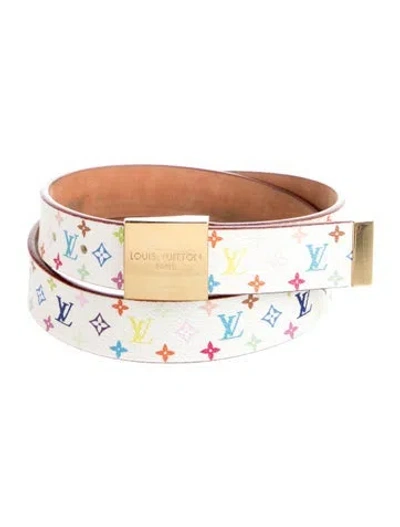 Pre-owned Louis Vuitton Vintage 2004 Belt In White