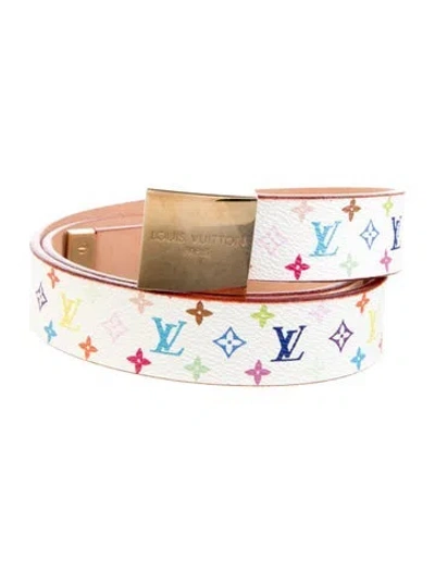Pre-owned Louis Vuitton Vintage 2004 Belt In White