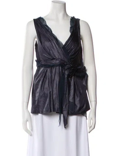 Pre-owned Louis Vuitton Vintage 2004 Blouse In Blue